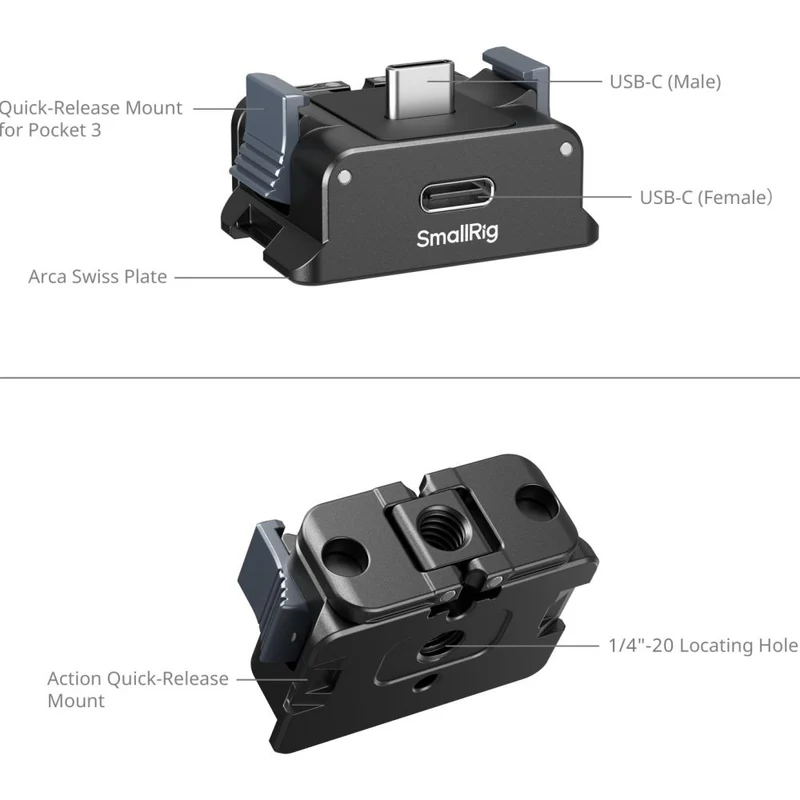 SmallRig 5376 Adaptateur de batterie pour DJI Osmo Pocket 3