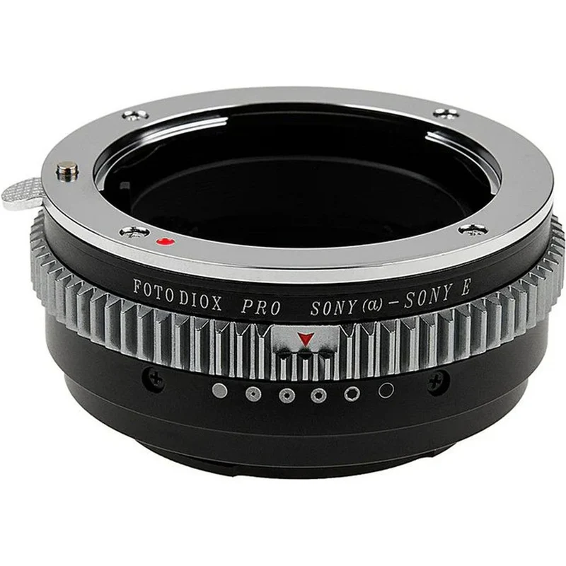 Fotodiox Pro Objectif Adaptateur de monture - Sony Alpha A-Mount APPAREIL PHOTO REFLEX Objectif vers Sony Alpha E-Mount Hybride Appareil photo Boîtier avec Built-In Aperture Control Dial