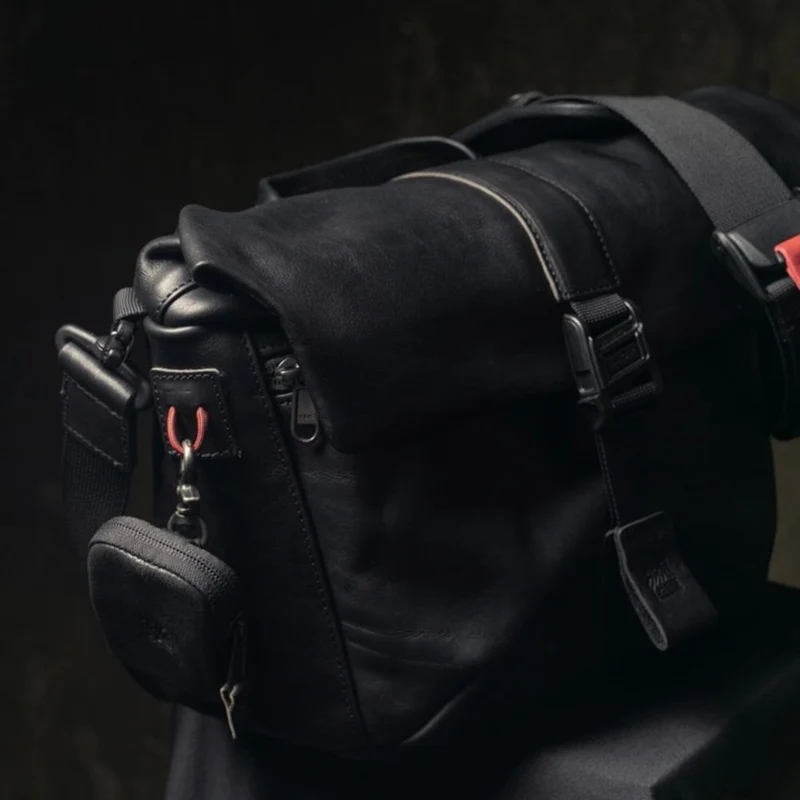 Wotancraft Pilot Travel Appareil photo Bag 7L - cuir noir