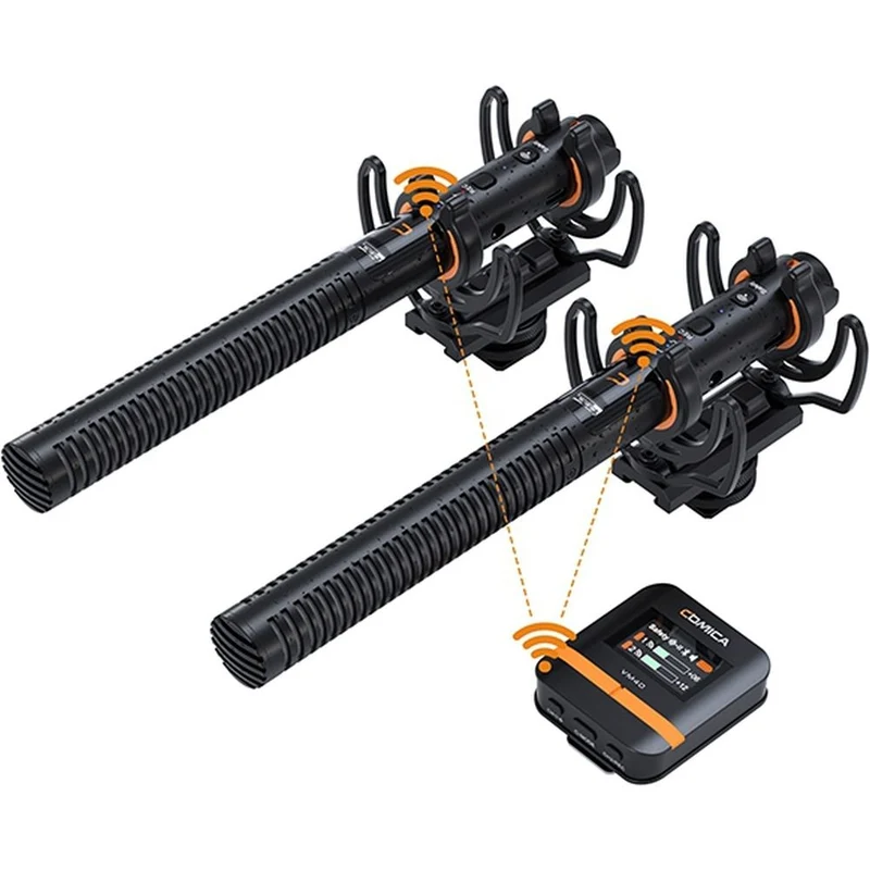 Comica VM40COMBO Microphone Canon sans Fil Double Canal + 32 Go de Mémoire Intégrée