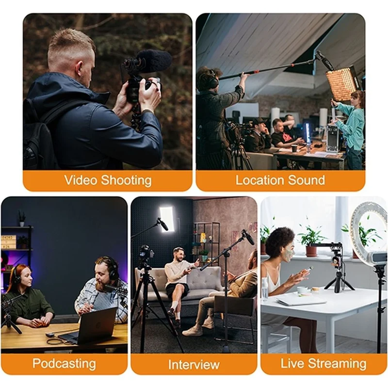 Comica VM40COMBO Microphone Canon sans Fil Double Canal + 32 Go de Mémoire Intégrée