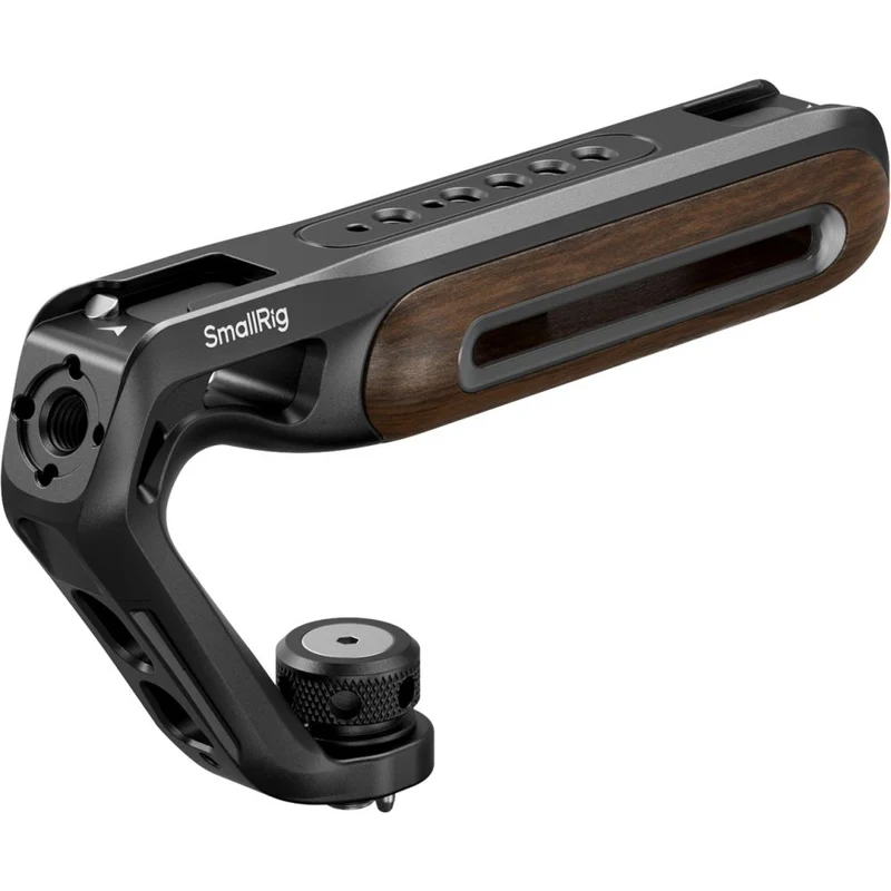 SmallRig 5252 Poignée supérieure en bois avec vis de positionnement 1/4"-20 et ARRI 3/8"-16