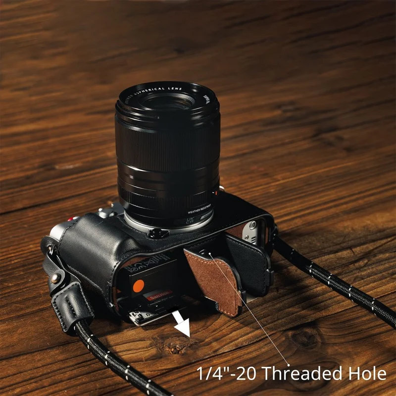 SmallRig 5450 Étui en cuir pour Fujifilm X-E5, noir