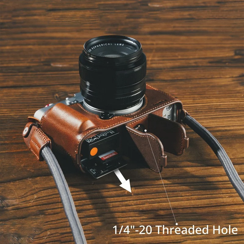 SmallRig 5449 Kit étui en cuir pour Fujifilm X-E5, marron