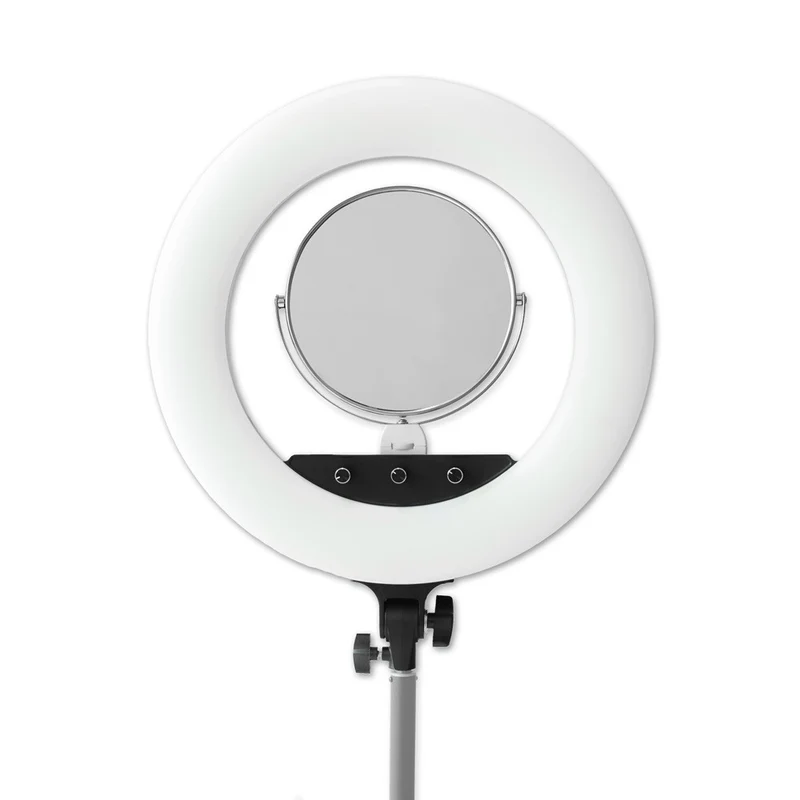 Caruba Ensemble Round Vlogger 18 pouces LED PRO avec sac rose