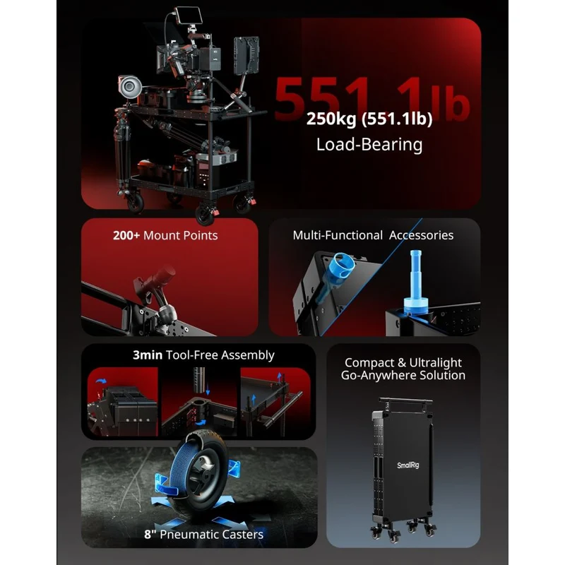 SmallRig MD4573 Chariot léger de 36" pour caméra de production vidéo