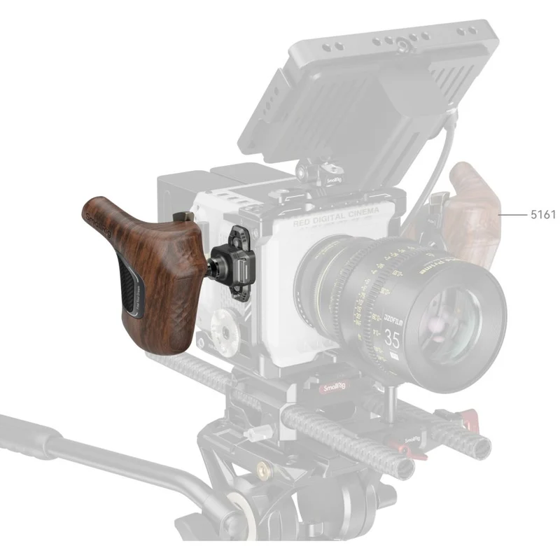 SmallRig 5192 Poignée en bois de la série "ImageGrip" avec pince NATO (côté droit)