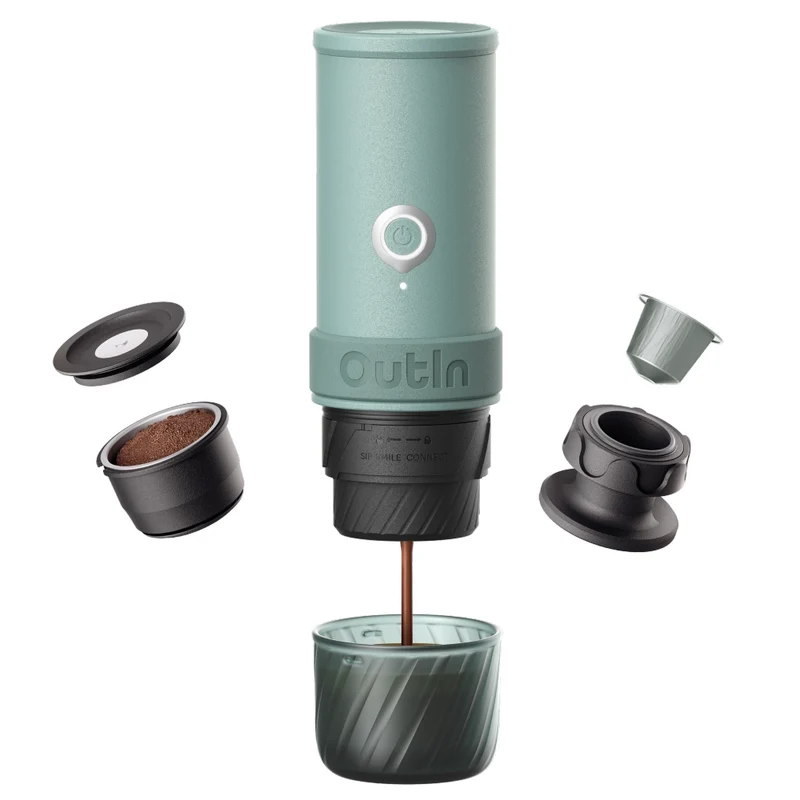 OutIn Mino Machine à Espresso Portable – Vert Canyon
