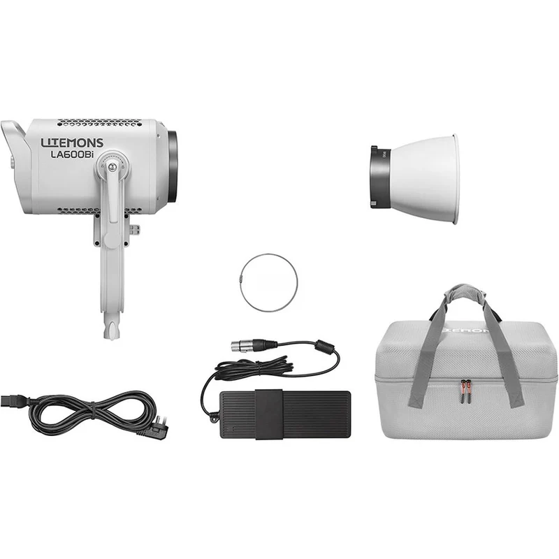 Godox Litemons LA600Bi Lampe vidéo LED bicolore avec sac de transport (blanc)