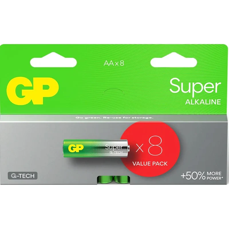 GP Super AA Piles alcalines 1,5 V (8x)