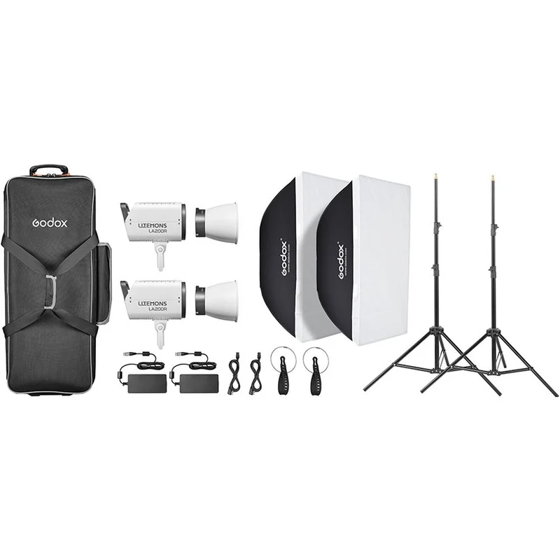 Godox Litemons LA200R (2 Kit d'éclairage vidéo LED RGB lampes)