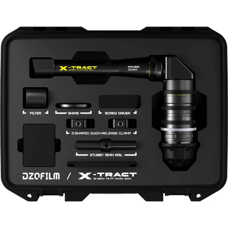 DZOFilm X-tract 18-28mm Objectif zoom macro 360 degrés T8 FF Peri Probe monture PL (mètre)
