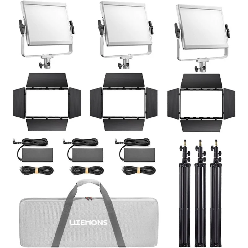 Godox Litemons LP1200Bi Bi Couleur Eclairage Panneau LED 3 light Kit