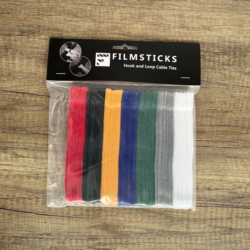 Filmsticks - Attache-câbles à crochets et à boucles - 15cm