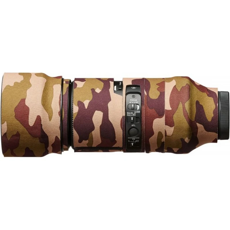 EasyCover Lens Cover Chêne pour Sigma 100-400mm f/5-6.3 DG DN OS | C (Sony E / Leica L) Camouflage marron