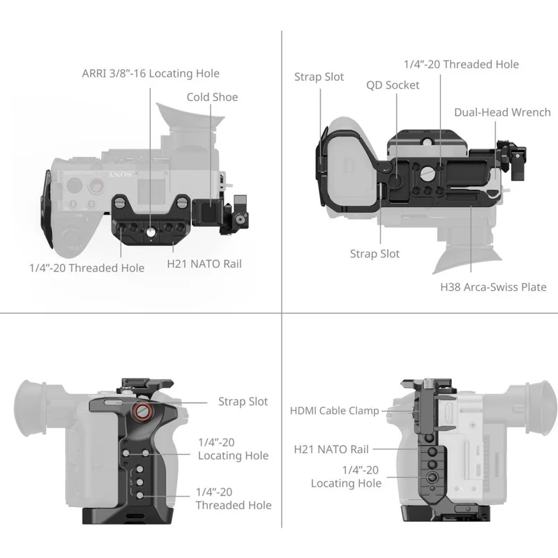 SmallRig 5588 Kit de cage pour Sony FX2