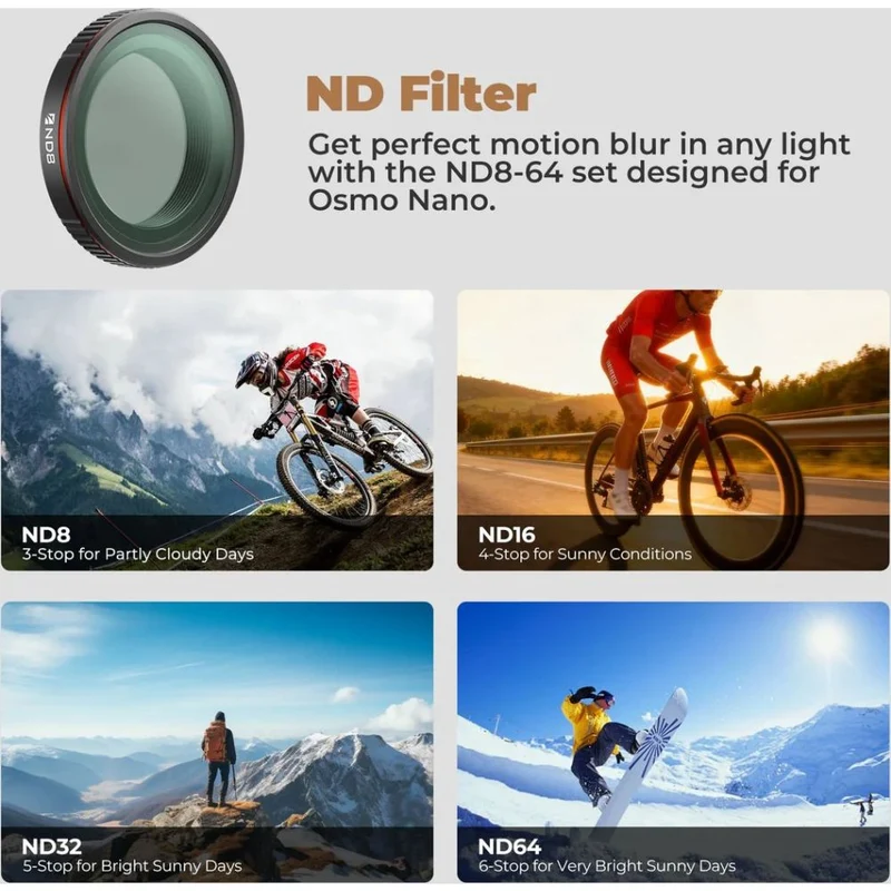 Freewell DJI Osmo Nano Filtres Standard Day - Lot de 4