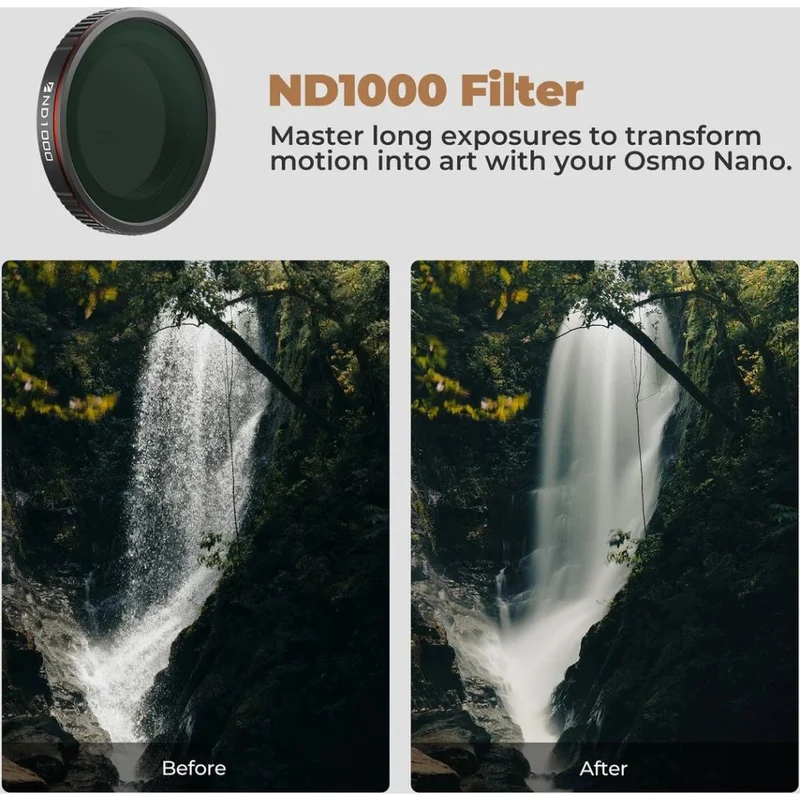 Freewell Filtre à densité neutre ND1000 pour DJI Osmo Nano