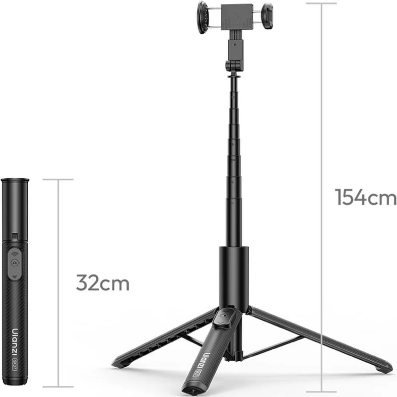 Ulanzi SK27 Trépied à selfie portable Plus (pince pour téléphone)