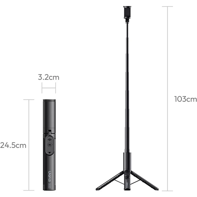 Ulanzi SK26 Trépied perche à selfie portable (pince pour téléphone)