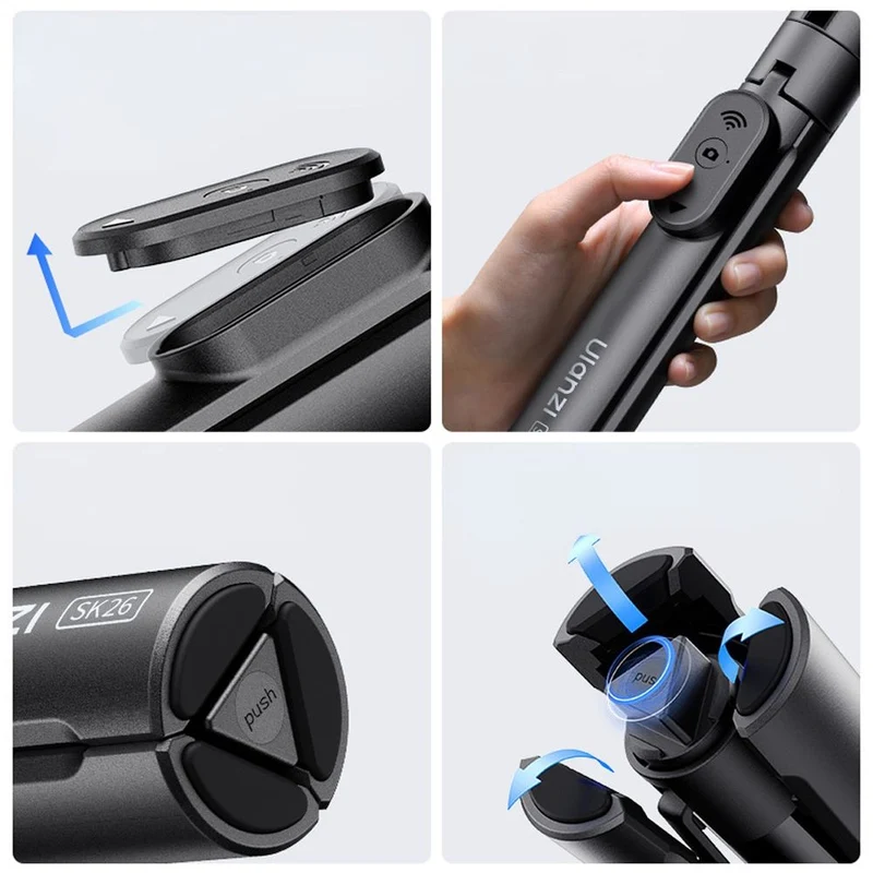 Ulanzi SK26 Trépied perche à selfie portable (pince pour téléphone)