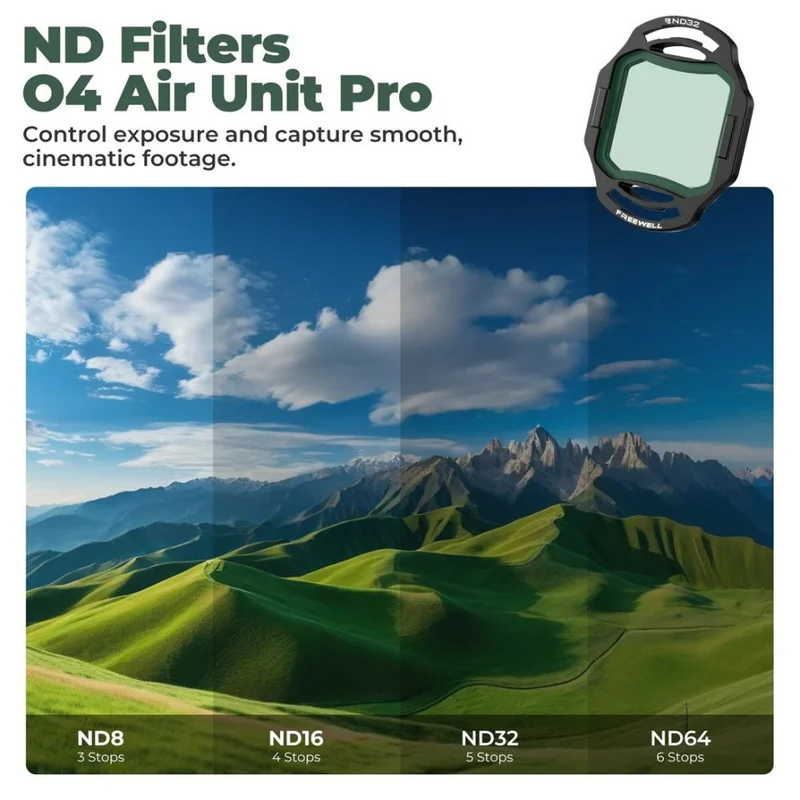 Freewell DJI O4 Air Unit Pro Filtres Standard Day - Pack de 4