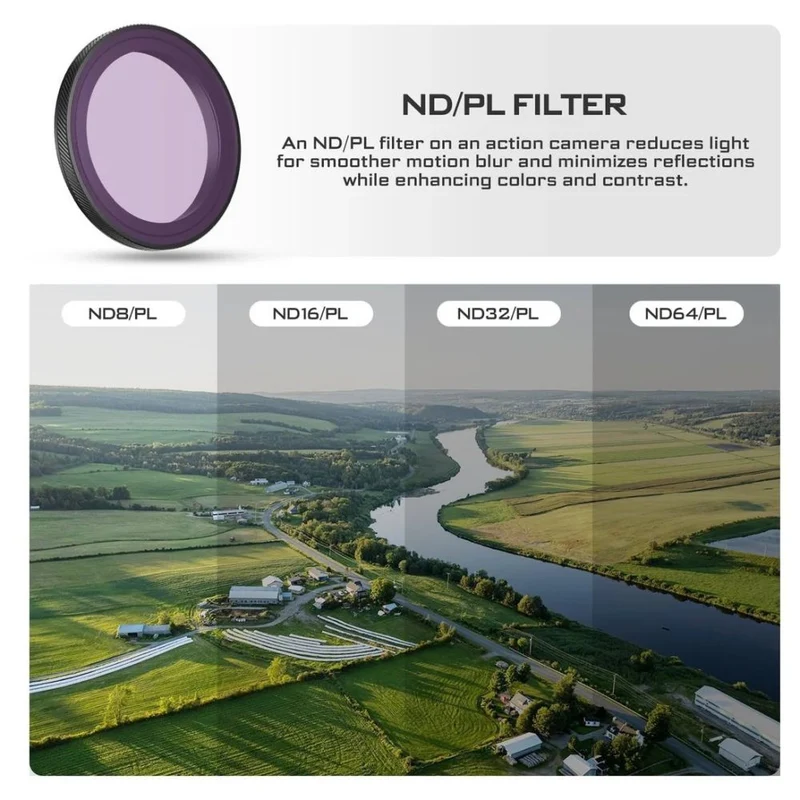 Freewell Filtres pour DJI Osmo Action 5 Pro - Journée lumineuse - Pack de 4