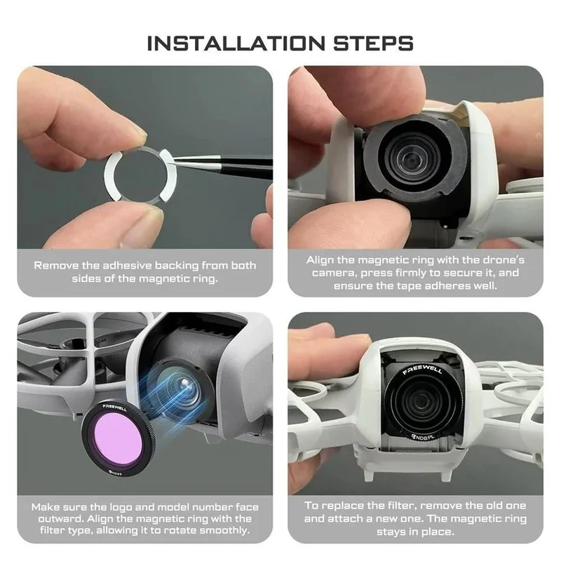 Freewell DJI Neo Filtres hybrides magnétiques Bright Day - Pack de 3