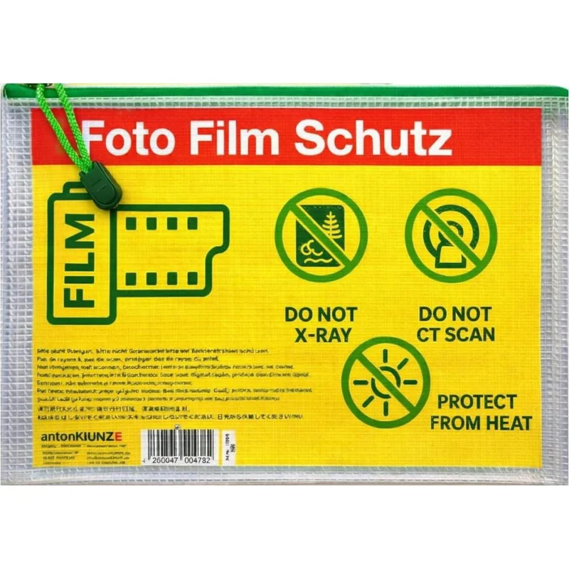 Domke Filmguard Sac A5 de protection de film photo pour 10 x film 35mm / 120, lot de 4 - Bleu, Vert, Rouge, Jaune