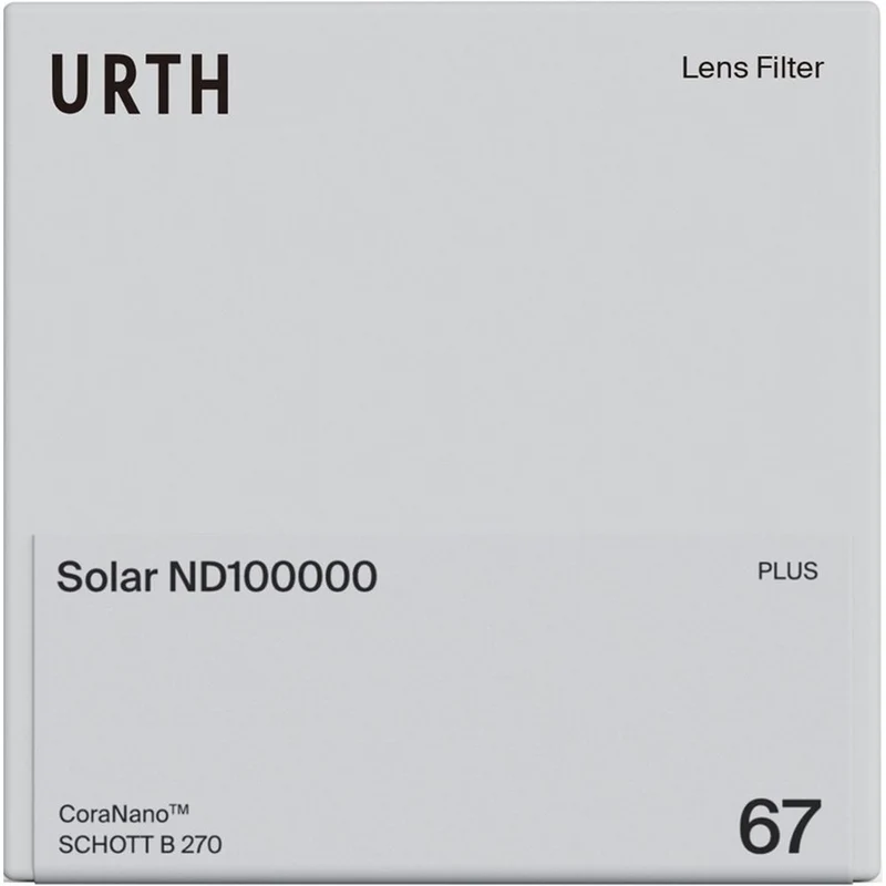 Urth Filtre Solaire ND100000 (16,6 stops) Plus+ 72mm