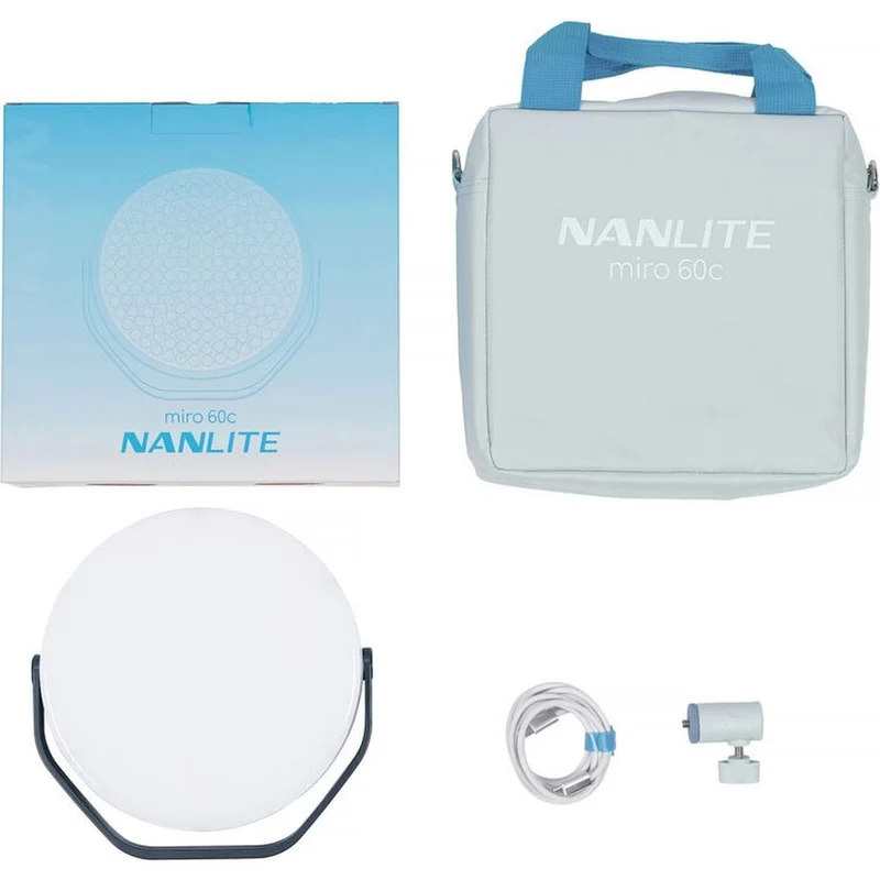Nanlite Miro 60c Panneau lumineux rond LED multicolore (bleu nuit)
