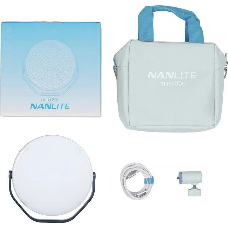 Nanlite Miro 30c Panneau lumineux rond à LED couleur (bleu nuit)