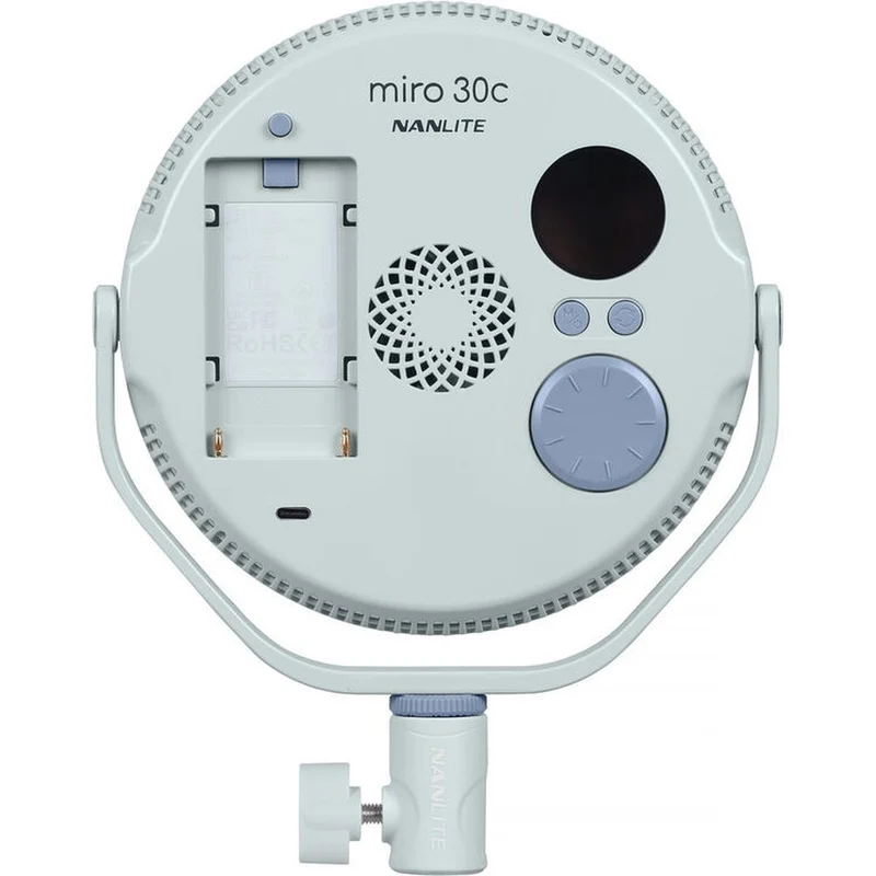 Nanlite Miro 30c Panneau lumineux rond LED multicolore (bleu menthe)