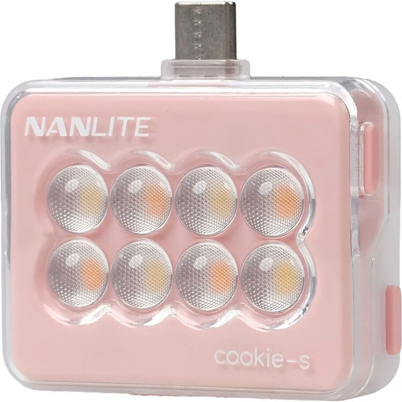 Nanlite Cookie-S Mini lampe LED (rose corail)