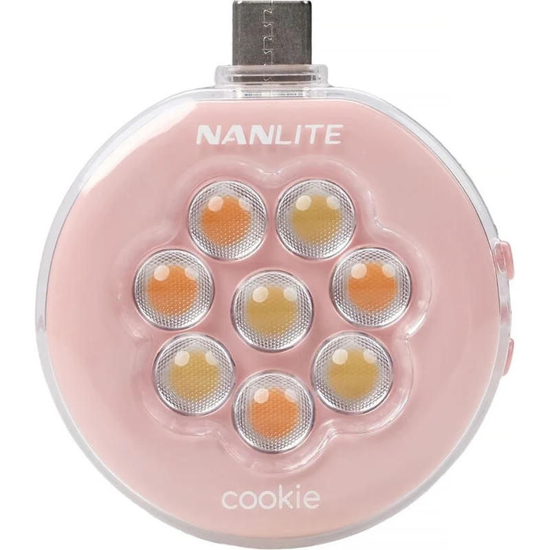 Nanlite Cookie Mini lampe LED (rose corail)