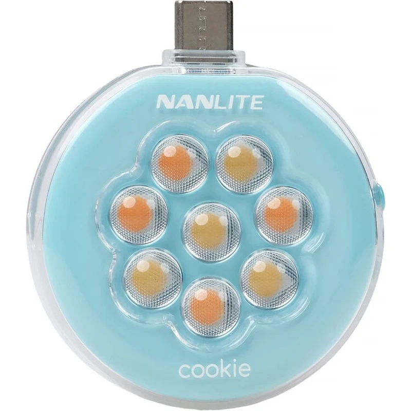 Nanlite Cookie Mini lampe LED (bleu cyan)