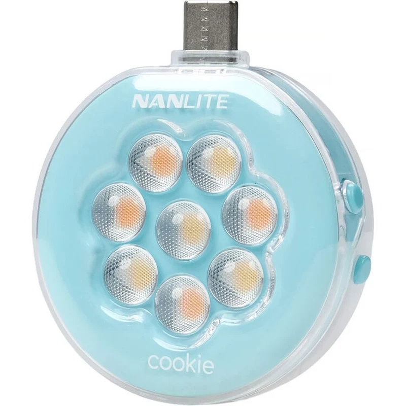 Nanlite Cookie Mini lampe LED (bleu cyan)