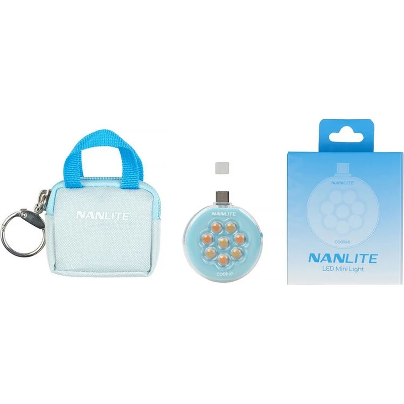 Nanlite Cookie Mini lampe LED (bleu cyan)