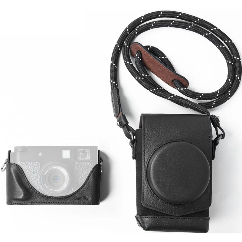 SmallRig 5219 Kit d'étui en cuir pour FUJIFILM X half, noir