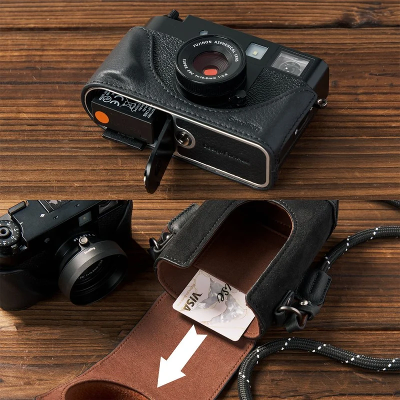 SmallRig 5219 Kit d'étui en cuir pour FUJIFILM X half, noir