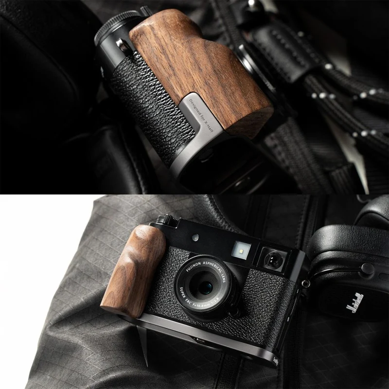 SmallRig 5394 Plaque de Montage en L avec Poignée pour en Bois FUJIFILM X Half, Argent Anthracite