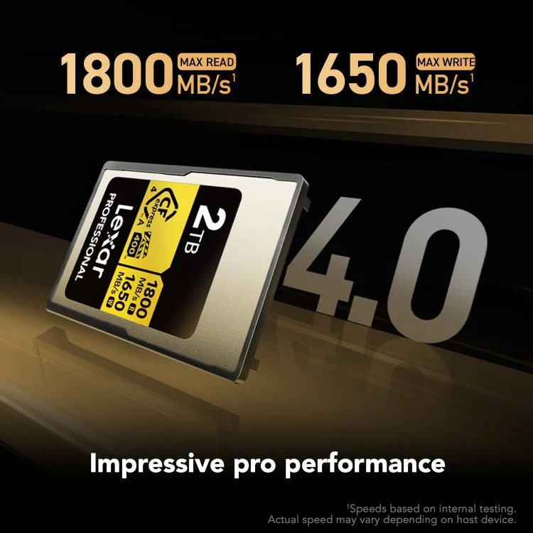 Lexar Pro Or 2TB 4.0 CFexpress Type A VPG400 - R1800/W1650 MB/s