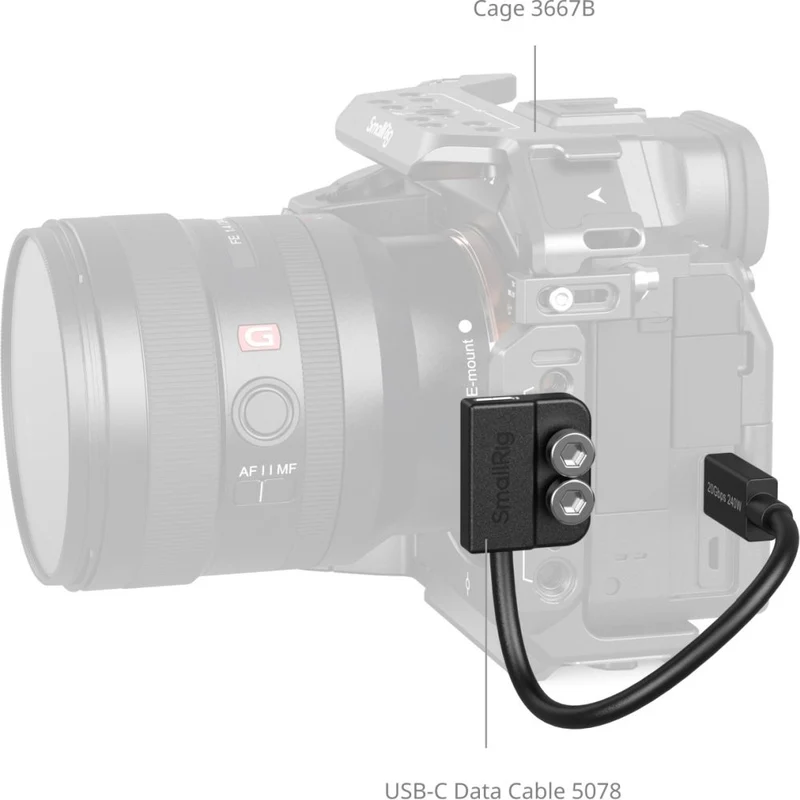 SmallRig 5078 Câble de données USB-C (mâle vers femelle)