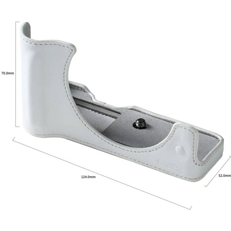 SmallRig 5431 Kit de demi-étui en cuir pour Canon EOS R50 V (blanc)