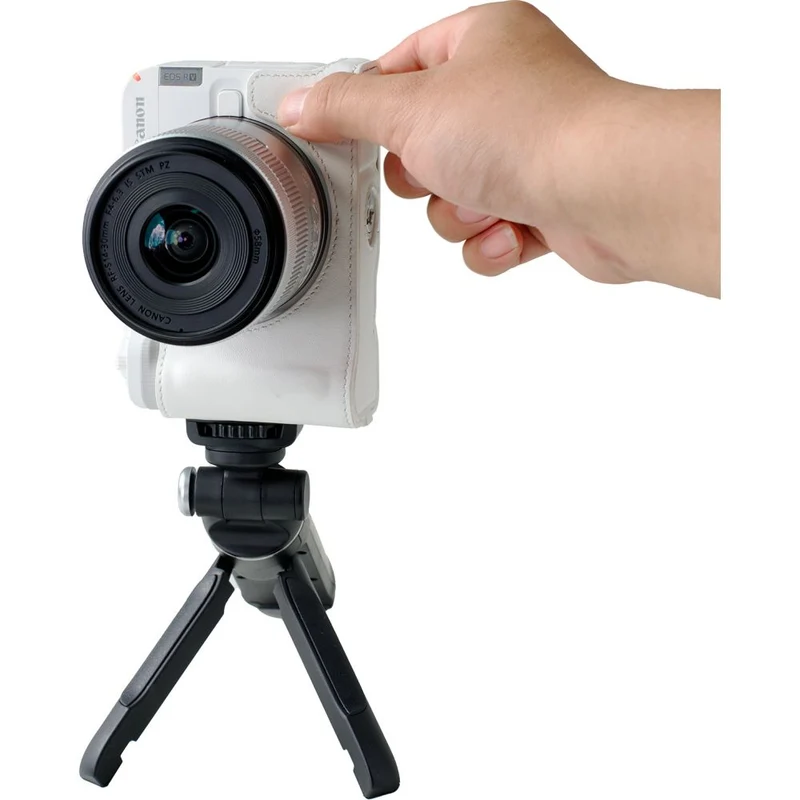 SmallRig 5431 Kit de demi-étui en cuir pour Canon EOS R50 V (blanc)