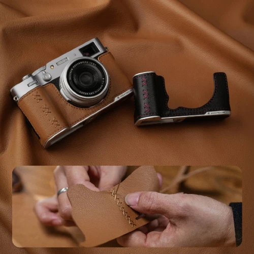 PGYTECH Cuir Appareil Photo Étui pour Fujifilm X-M5 – Noir Minuit