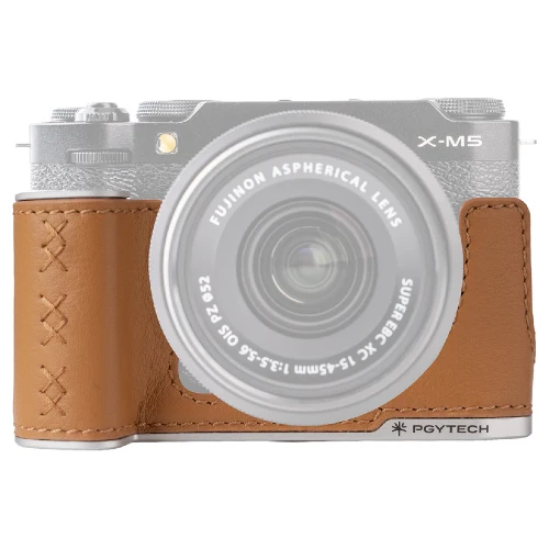 PGYTECH Cuir Appareil Photo Étui pour Fujifilm X-M5 – Clay Marron