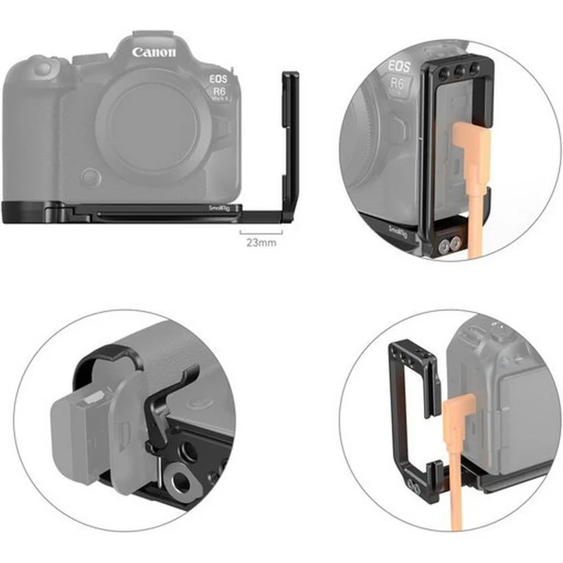 SmallRig 4160B Plaque de Montage en L pour Canon EOS R6 Mark II / R5 / R5 C / R6