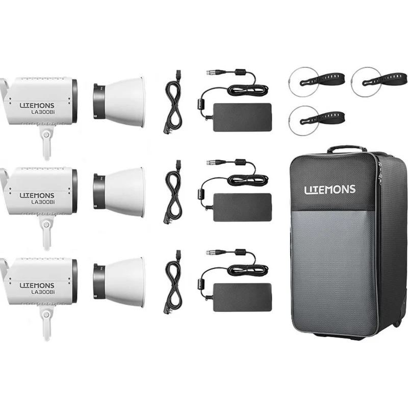 Godox Litemons LA300Bi Bi Couleur LED Éclairage Vidéo 3 light Kit