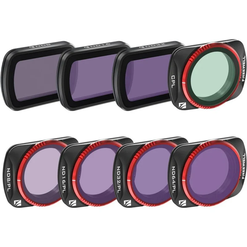 Freewell Filtres pour DJI Osmo Pocket 3 - Utilisation toute la journée - Lot de 8